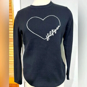 Tommy Hilfiger Heart Outline Sweater Medium